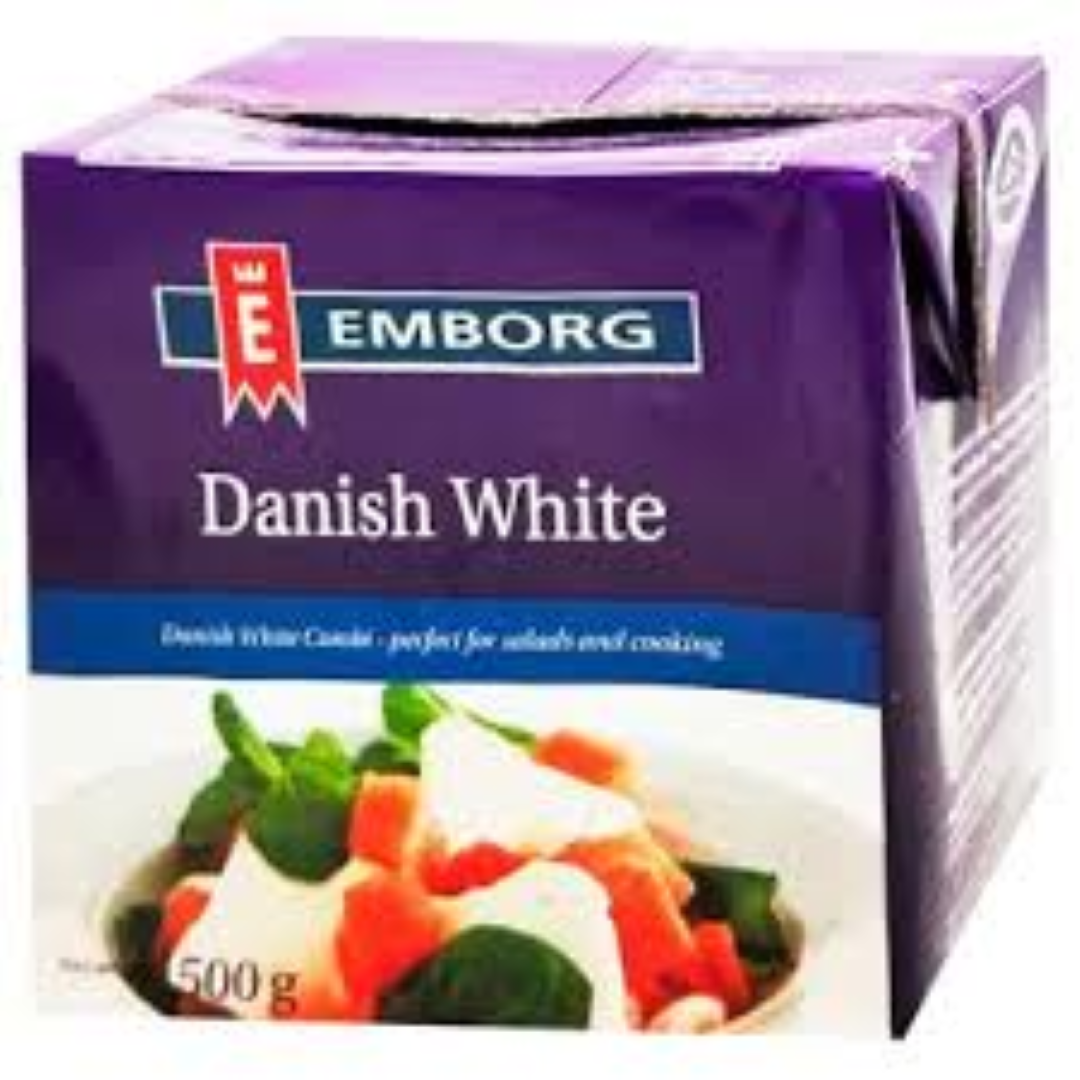 EMBORG DANISH WHITE COMBI CHEESE IN TUBS 500G